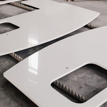 Prefab White Quartz Countertops For Kitchen