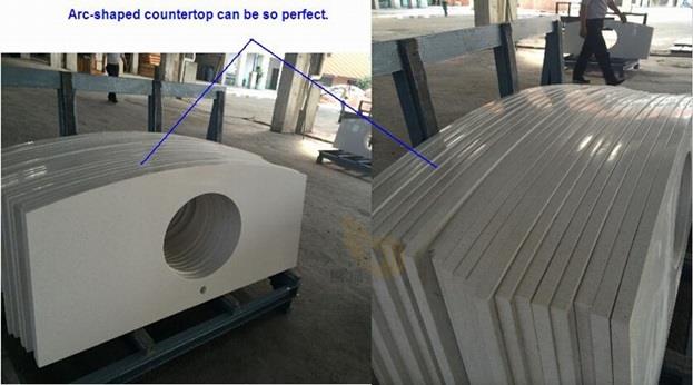Arc-shaped countertop looks so perfect Arc-shaped countertop looks so perfect