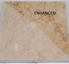 Honed Isis Gold Limestone with Enhancer Applied Honed Isis Gold Limestone with Enhancer Applied