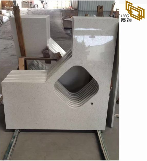 Best Place to Buy White Color Quartz Kitchen Countertop from Quartz Brand Factory