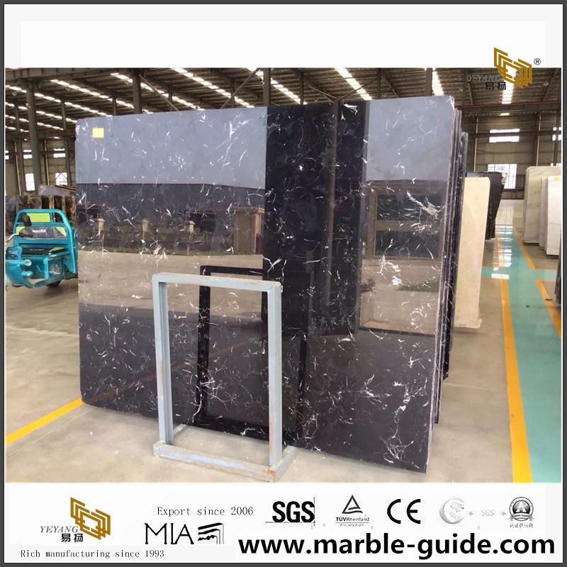 Black Ice Flower Marble Slabs 1