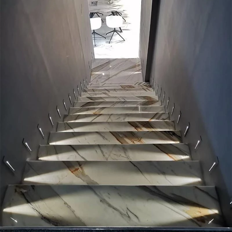 Calacatta Gold Marble Tiles for Interior Stair 1 