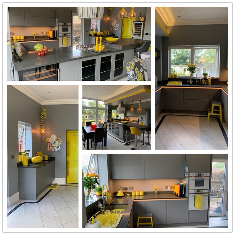 Grey Quartz Kitchen Countertops Projects