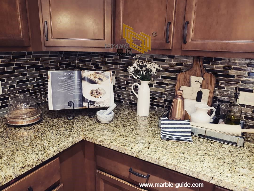 Brazil Gold Granite Kitchen Countertops 3
