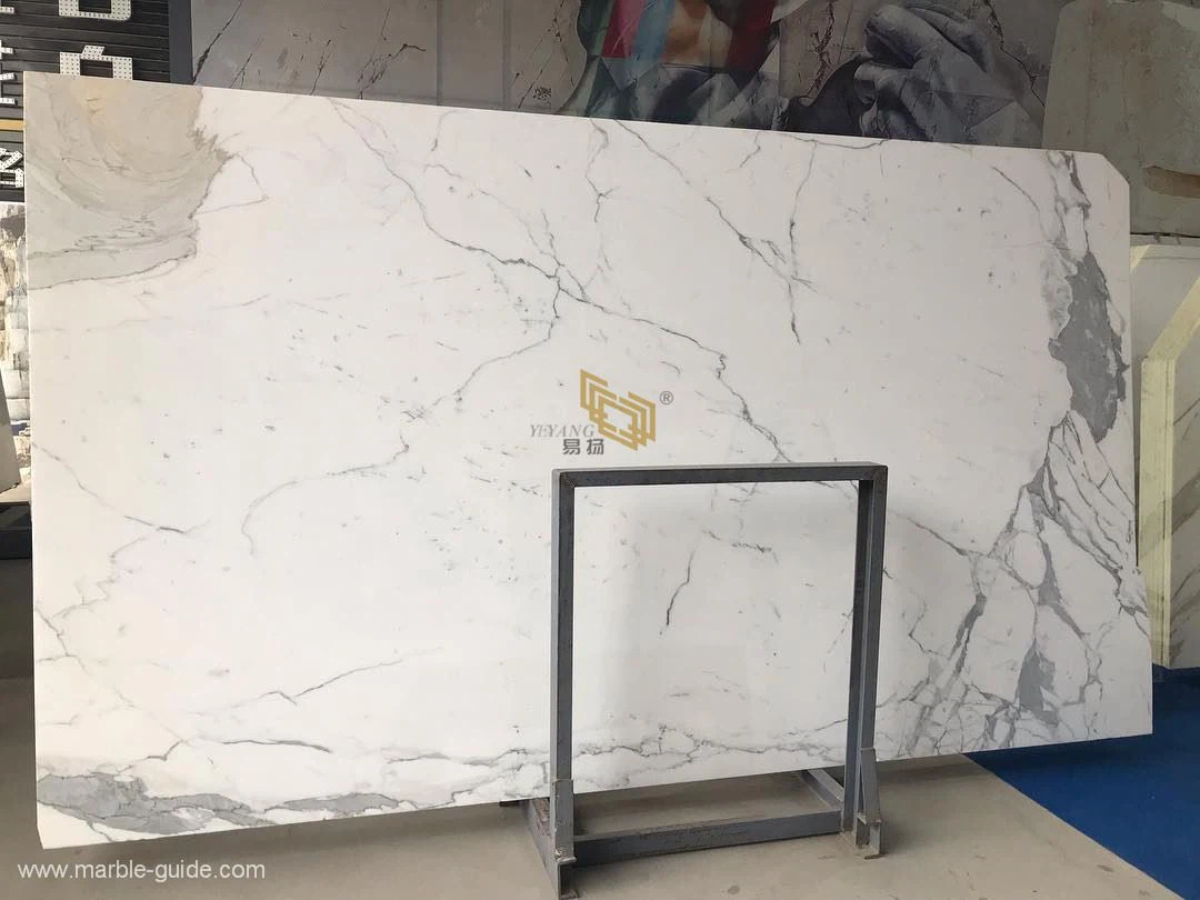 Snow white marble slab 02