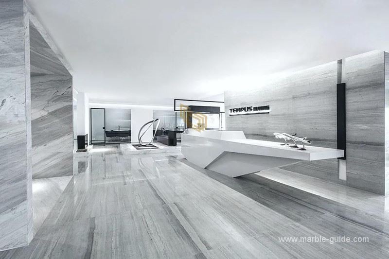 Blue wood grain marble slab for projects 05