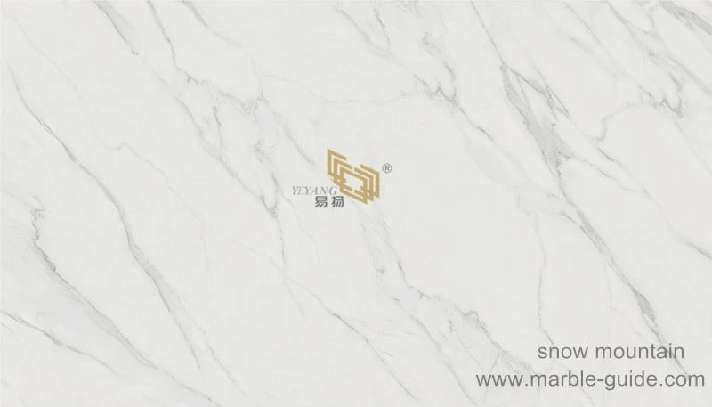 Honed snow mountain sintered stone