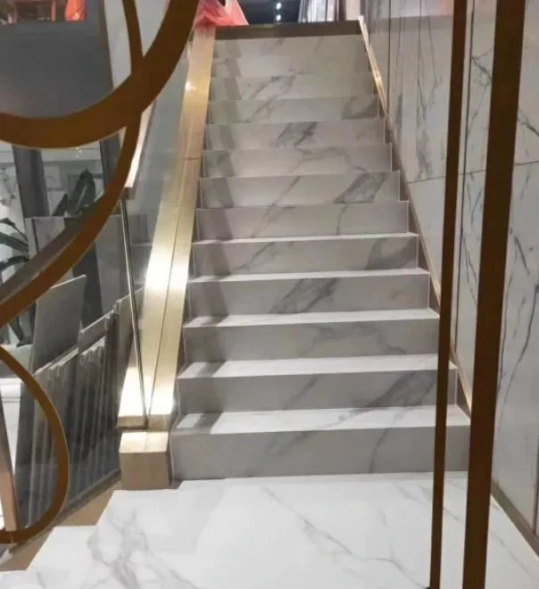 White sintered sintered stone staircase design 1 White sintered sintered stone staircase design 1