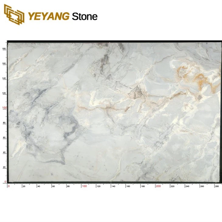 Luxury Stone Picasso White Marble Quartzite Big Slabs