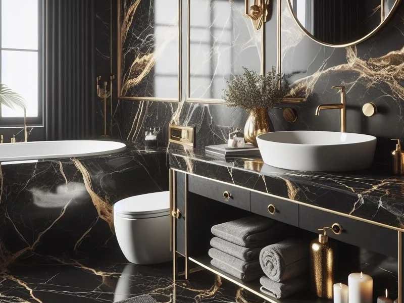 Black-Marble-Countertops-with-Gold-Veining Black-Marble-Countertops-with-Gold-Veining