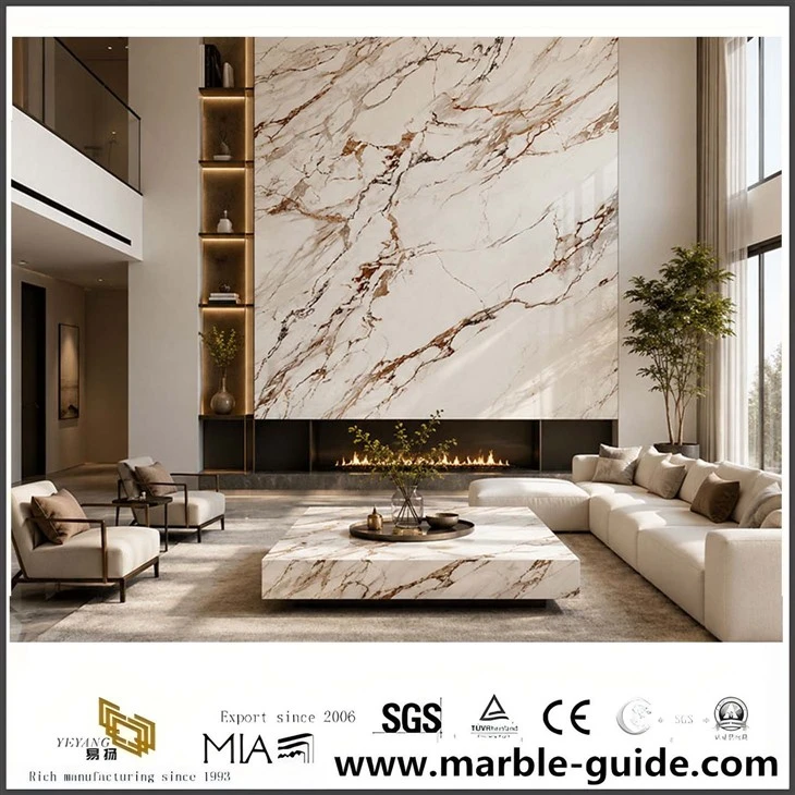 Calacatta Red Marble Slabs manufacturers
