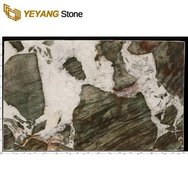 Brazil Da Vinci Green Luxury Marble Slabs Tiles For Villa Projects