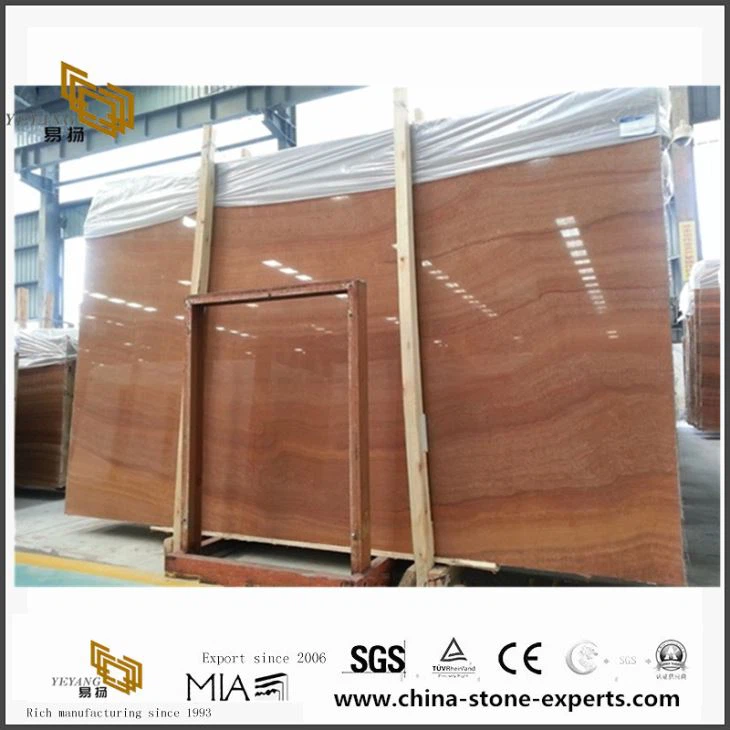 Red Wood Vein Marble for Kitchen Worktop and Bathroom Flooring Tile