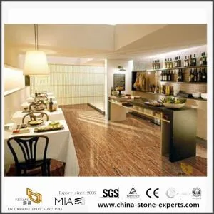 French Polished Golden Travertine Slab for Hotel Bothroom Tiles