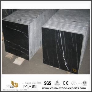 Top Cheap Natural Nero Margiua Black Marble Tiles for Floor