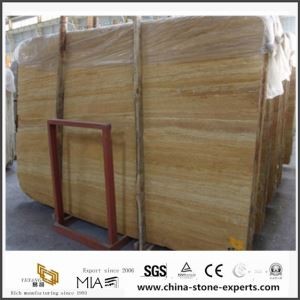 Polished Roman Navona Travertine for Hotel Bathroom Project