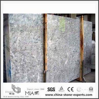 Overlord Flower Gray Marble Stone Slab for Bathroom Tile and Vanity Top