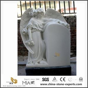 White Marble Angel Grave Tombstone Designs with Wings and Cheap Sales Prices
