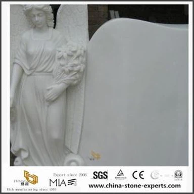 Cheap White Angel Headstones Designs for Graves with Inexpensive Prices