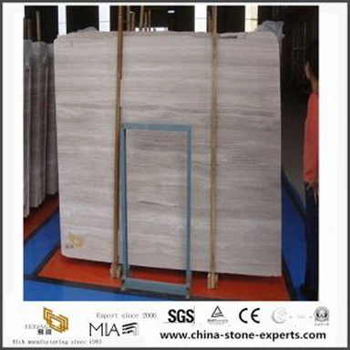 Natural Lowes White Wood Grain Marble Patterns for Bathroom Tile Design