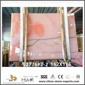 Quality Pink Onyx Marble Stone Slab for Hotel Tile Design