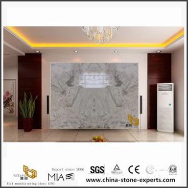 New Castro White Marble Backround Slab for Bathroom Wall and Kitchen Island Top Design