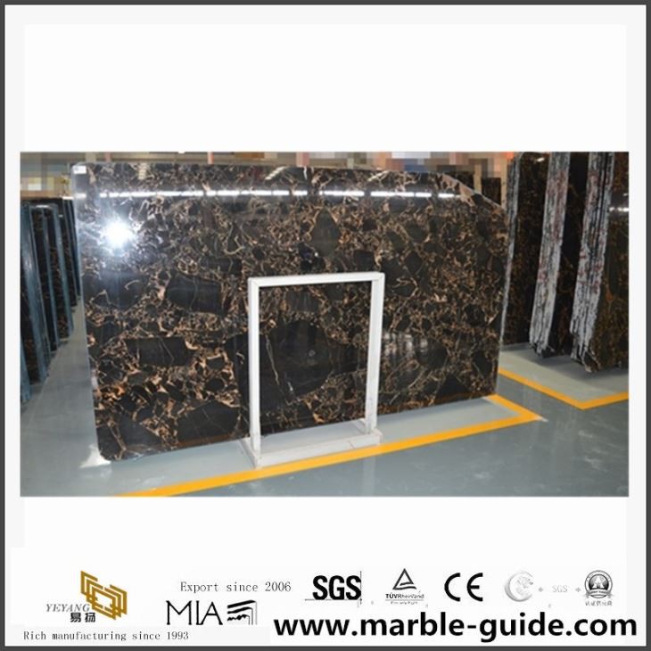 A Quality China Golden Portoro Marble Slabs For Hotel Decoration