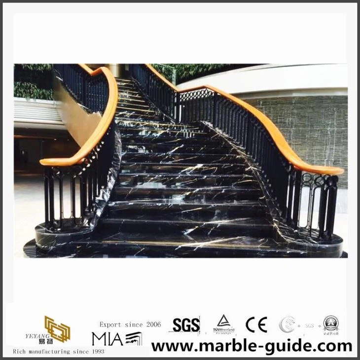 China Black Marquina Marble for Stair Step