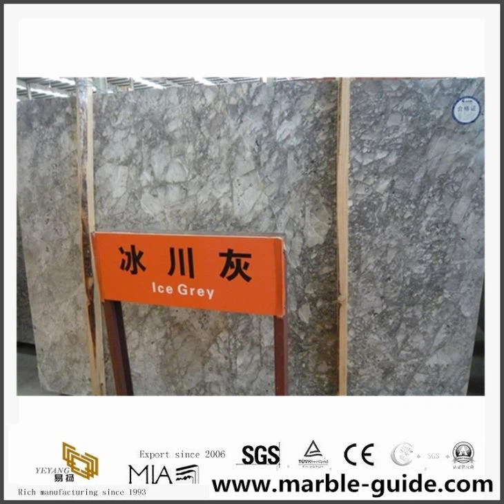 Hot Sale Natural Ice Grey Marble Slab Cut-to-Size for Walling &Flooring