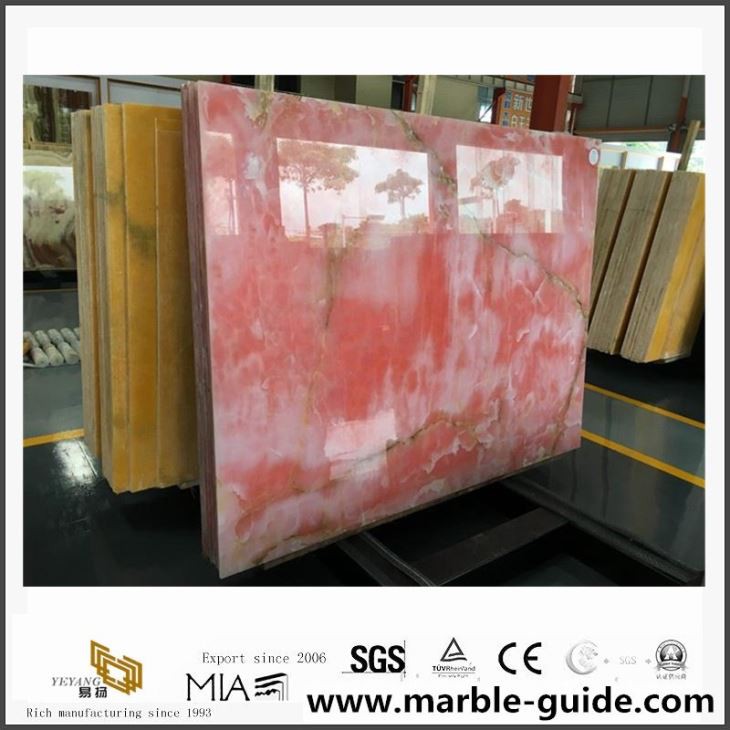 Natural Pink Onyx Marble Slabs