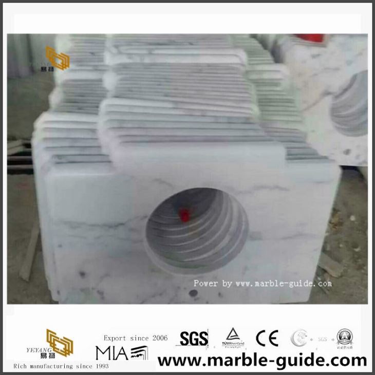 China Guangxi White Marble Vanity Tops for Bathroom From Marble Factory