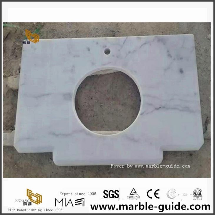 Guangxi White Custom Marble Vanity Top
