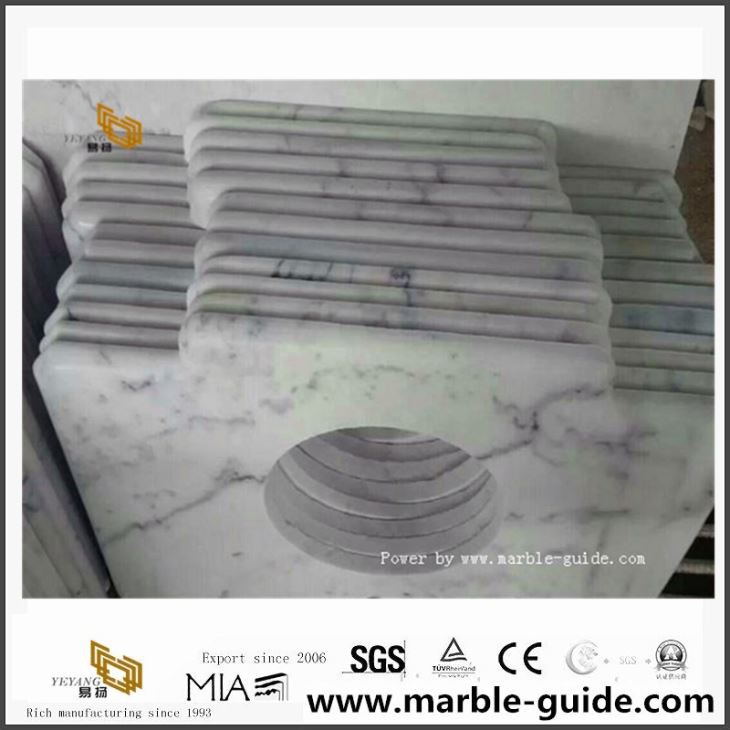 Guangxi White Marble Bathroom Units Vanity Marble Top
