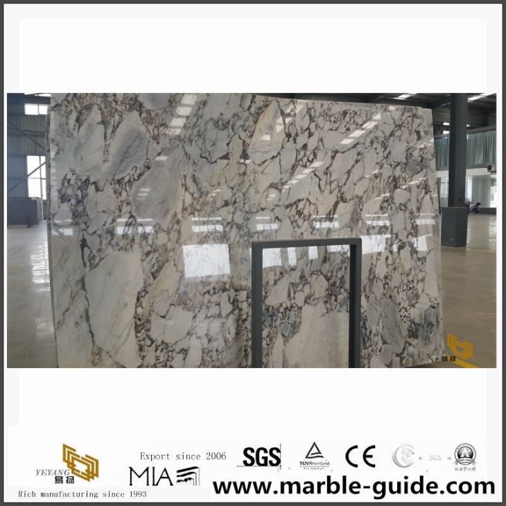 New White Titanic Storm Marble Slabs for Hotel Bathroom Wall Tiles