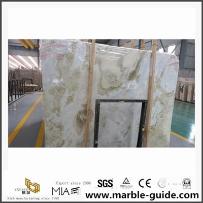 China Blue Jade Marble Floor Tiles, Blue River Marble From Quarry
