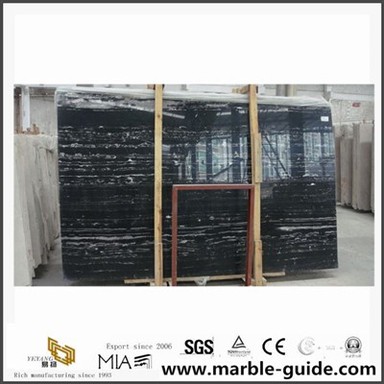 China Cheap Silver Dragon, White Black Marble Slab for Hotel Tiles/Bathroom