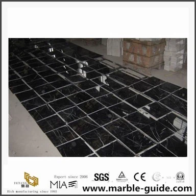 China Factory Natural Oriental Black Marble Slabs for Walll Cladding Tile, Stair,Interior Decoration Building