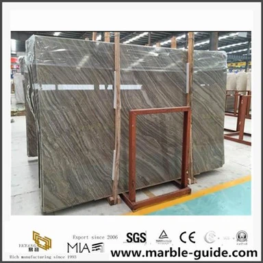 China Grey Marble Slab / Kylin Wood Marble for Paving Stone, Wall Decoration