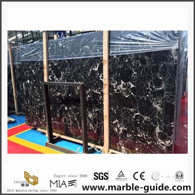 Chinese New Black Ice Flower Marble for Tiles, Tops
