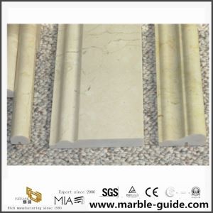 Custom Beige Marble Tile Trim with Bullnose Edge Natural Stone