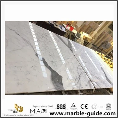 Polished Statuario Marble Bathroom Bookmatch Marble Tiles