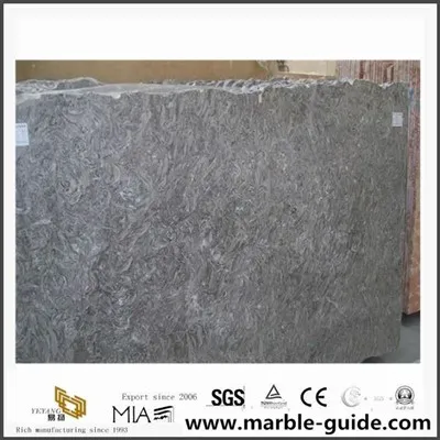 Grey China King Flower Marble Slabs for Commercial / Residential Wall and Flooring