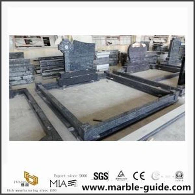 High Quality Black Marble Tombstone with Angel Memorial