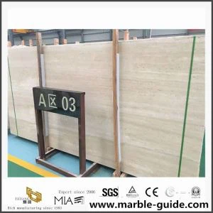 Imported Polished Super White Travertine for Hotel Project