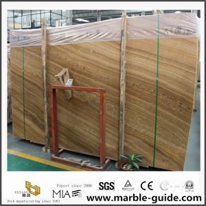 Yellow Wood Vein Marble Slabs for Bathroom Flooring Tiles Decor