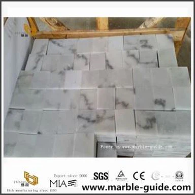 Guangxi White Marble Cubic Stone for Outdoor Gardon Paving Decoration