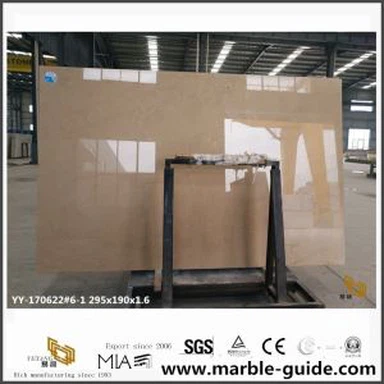 New Beige Royal Botticino Marble Slabs In Stock for Sale with Newly Cut