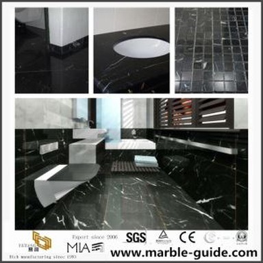 Top Class Nero Marquina Marble Tiles Interior Wall and Flooring