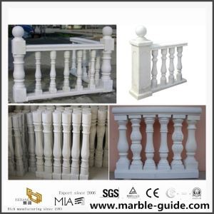 White Marble Stone Baluster Marble Railing Pedestal Designs