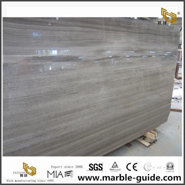 China Natural Grey Wood Marble for Interior Decoration /Floor/Wall Cladding Tile